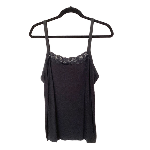 Chico's Black Lace Camisole Cami Tank Top Size 2 (Women's 12) - Picture 2 of 6